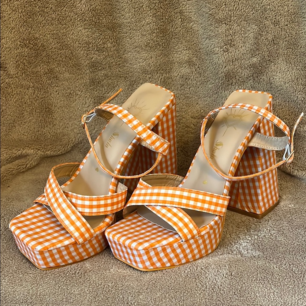 Orange Platform Sandals - image 1